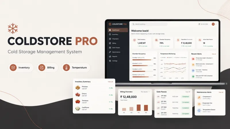 ColdStore Pro – Laravel Cold Storage Management System with Billing & Inventory