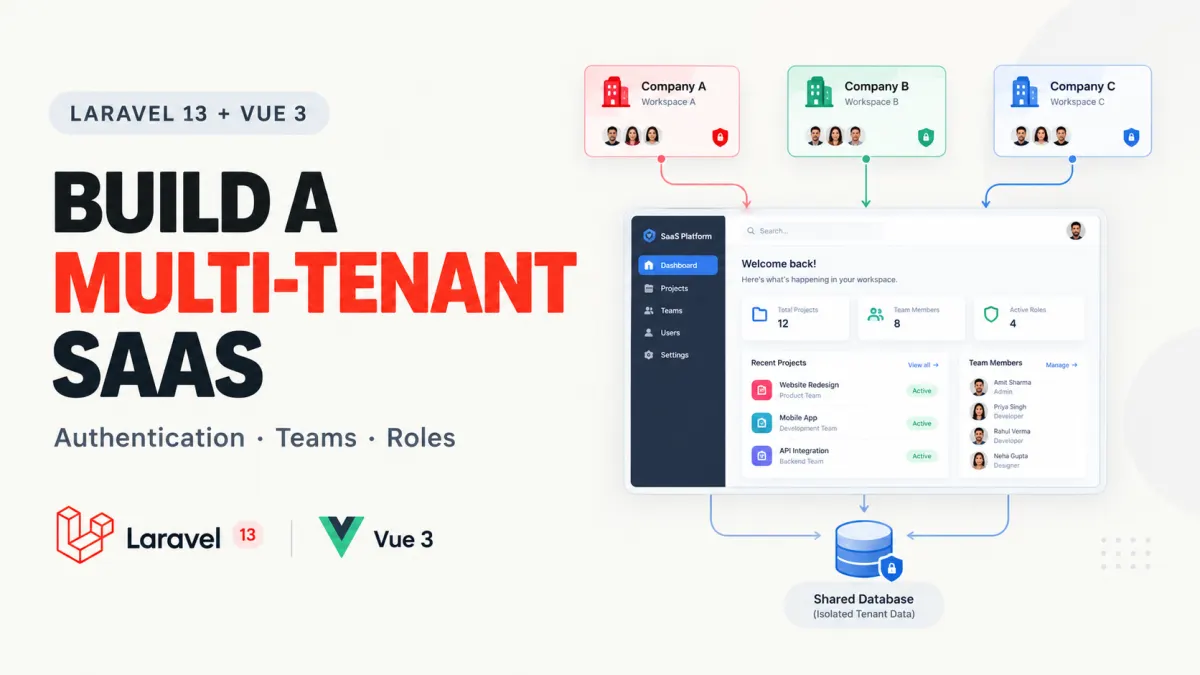Laravel 13 Multi-Tenant SaaS with Vue 3: Full Guide