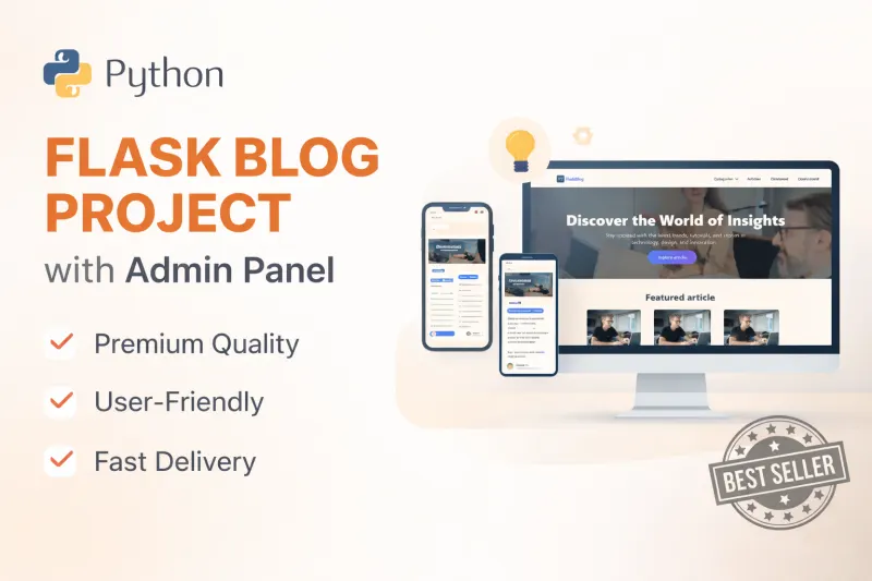 Python Flask Blog Project with Admin Panel