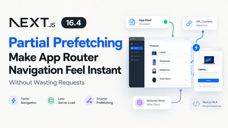 Next.js 16.4 Partial Prefetching for Faster Navigation