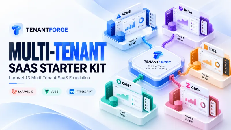 TenantForge – Laravel 13 Multi-Tenant SaaS Starter Kit with Vue 3