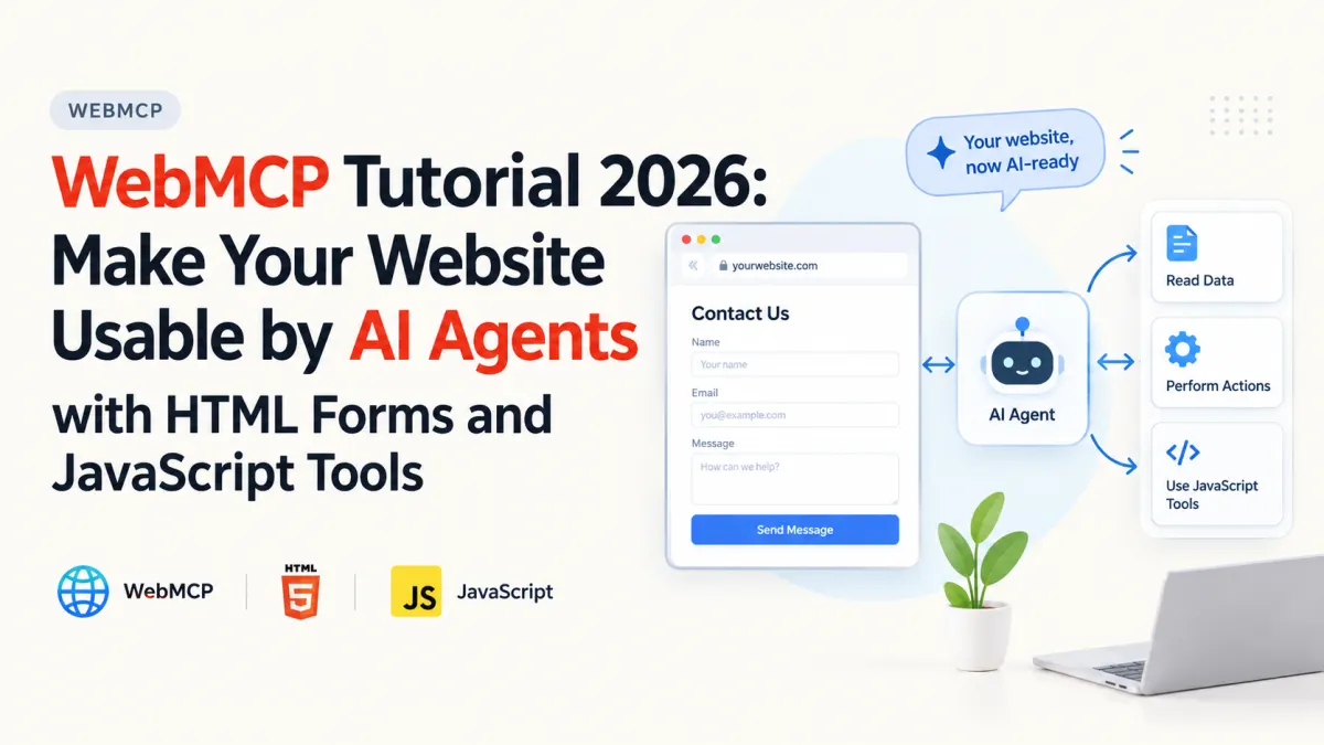 WebMCP Tutorial 2026: Make Your Website Usable by AI Agents with HTML Forms and JavaScript Tools